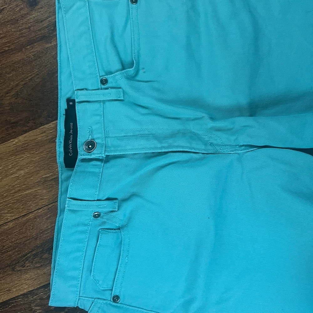 Calvin Klein Jeans Aqua Blue Men's Shorts - Picture 4 of 9